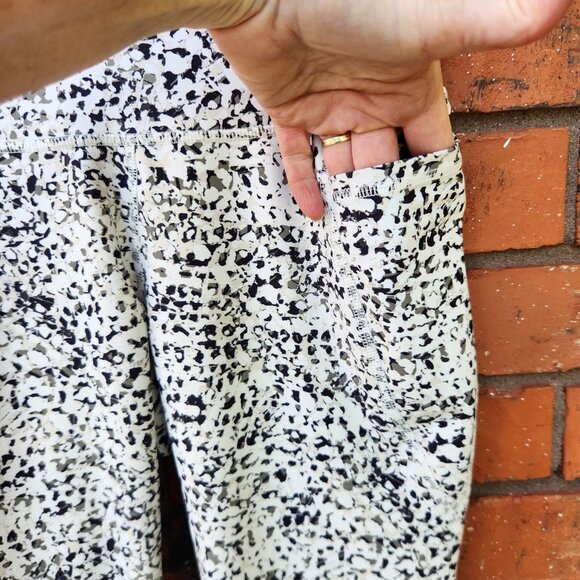 Active Power Soft Workout Leggings with Pockets Black Gray Splatter Size M - Picture 5 of 7